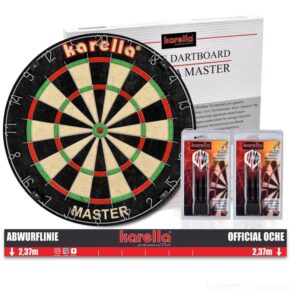karella master dartboard steeldarts set